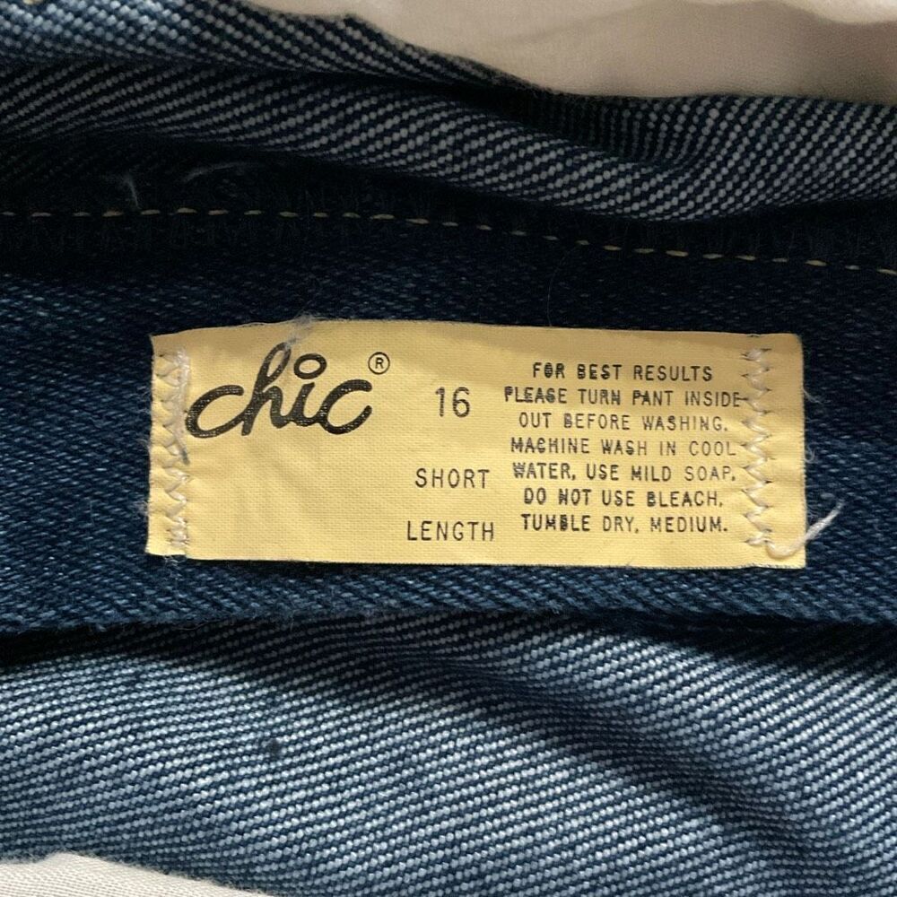 Chic Vintage Custom Cutoff Distressed Blue Denim Jean Shorts 16 - Picture 5 of 6